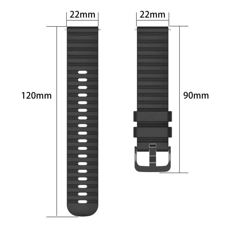 For Amazft 2 Stratos 22mm Wavy Dot Pattern Solid Color Silicone Watch Band(Navy Blue) - free shipping - PMC TechLife - Order now!