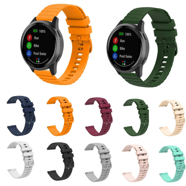 For Huawei Watch 3 22mm Wavy Dot Pattern Solid Color Silicone Watch Band(Beige) - free shipping - PMC TechLife - Order now!