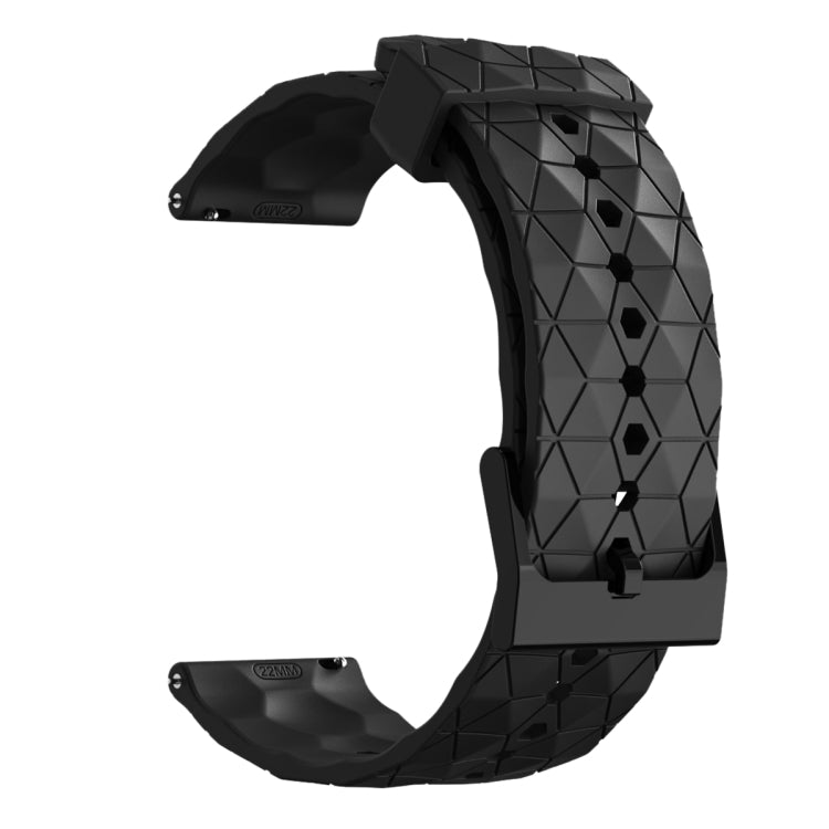 For Amazfit GTS 3 20mm Football Pattern Solid Color Silicone Watch Band(Black) - free shipping - PMC TechLife - Order now!