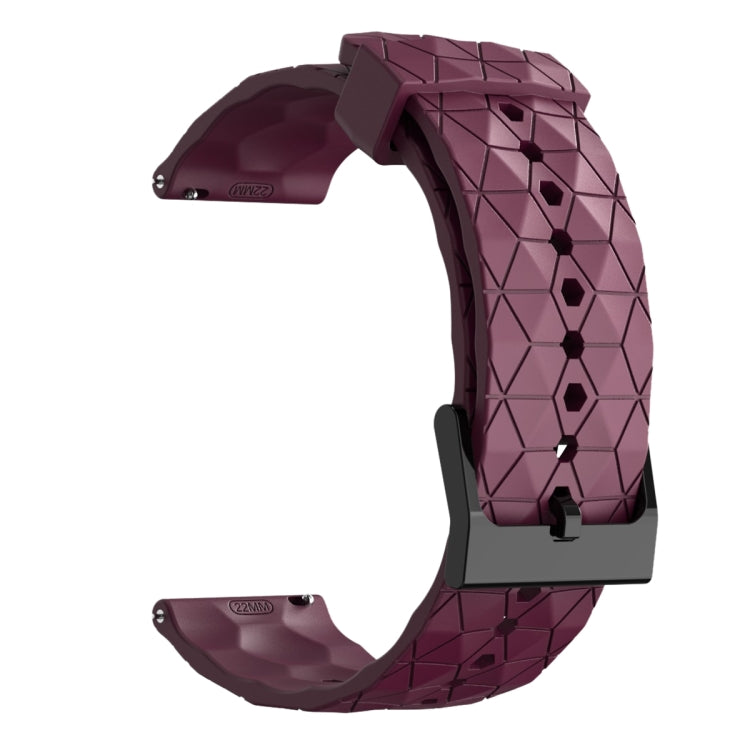 For Amazfit GTS 2E 20mm Football Pattern Solid Color Silicone Watch Band(Wine Red) - free shipping - PMC TechLife - Order now!