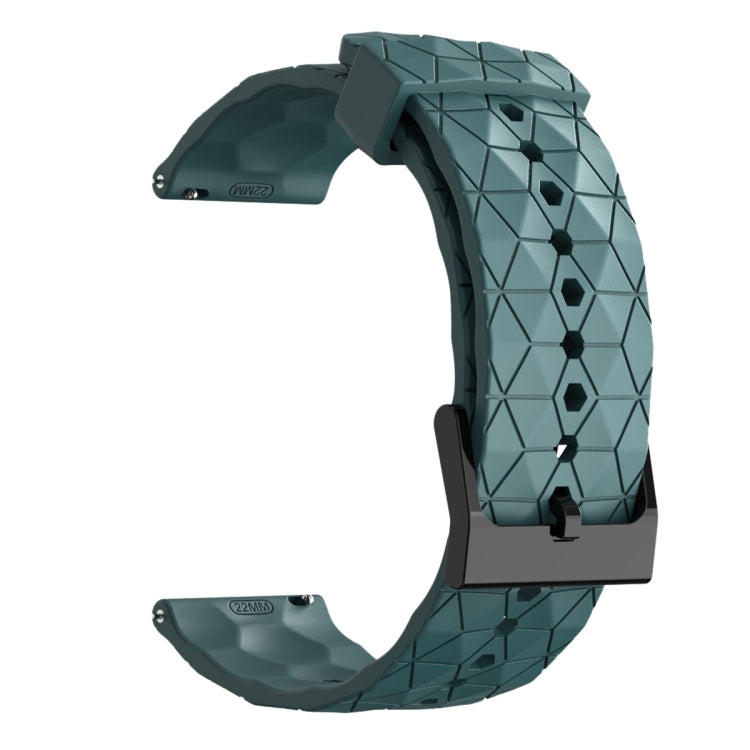 For Amazfit 3 22mm Football Pattern Solid Color Silicone Watch Band(Rock Cyan) - free shipping - PMC TechLife - Order now!