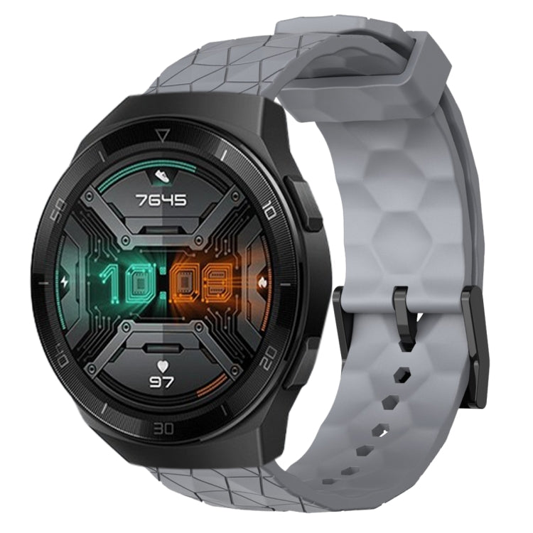 For Huawei Watch GT 2E 22mm Football Pattern Solid Color Silicone Watch Band(Grey) - free shipping - PMC TechLife - Order now!