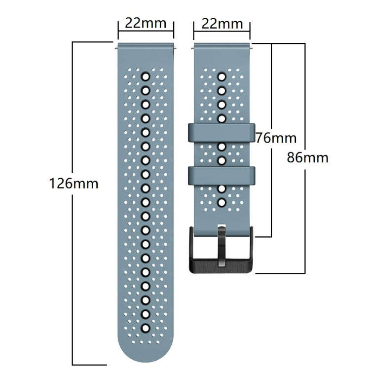 For Honor Magic Watch 2 46mm 22mm Perforated Two-Color Silicone Watch Band(Red+Black) - free shipping - PMC TechLife - Order now!