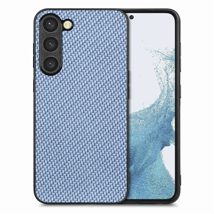 For Samsung Galaxy S23+ 5G Carbon Fiber Texture Leather Back Cover Phone Case(Blue) - Galaxy S23 Ultra 5G Cases by PMC TechLife | Online Shopping South Africa | PMC TechLife | Buy Now Pay Later Mobicred