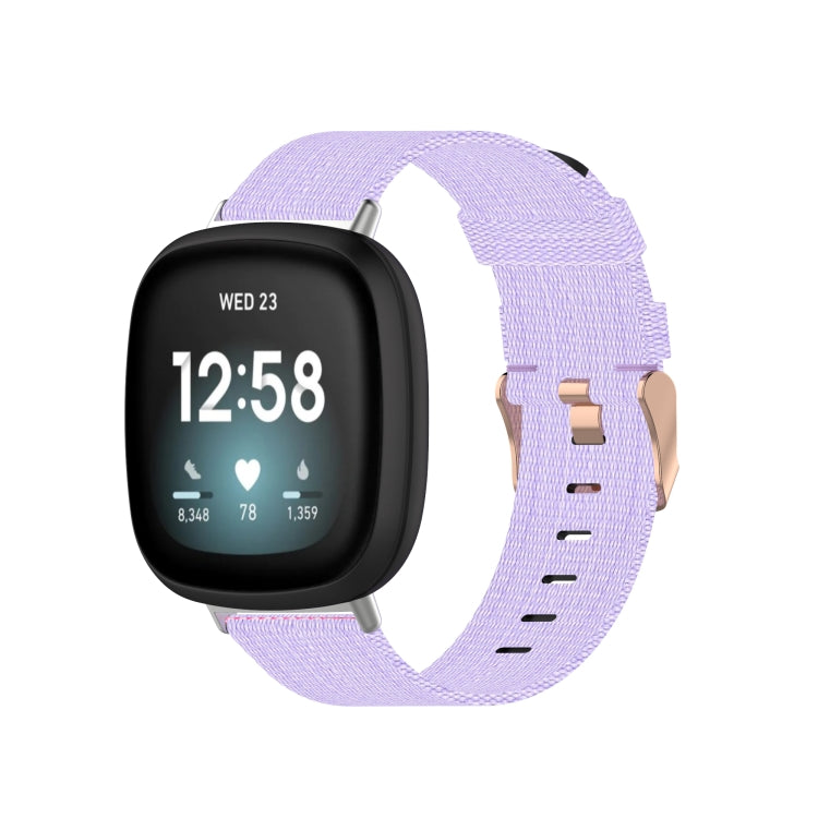 For Fitbit Versa 3 Nylon Weave Canvas Watch Band(Light Purple) - free shipping - PMC TechLife - Order now!