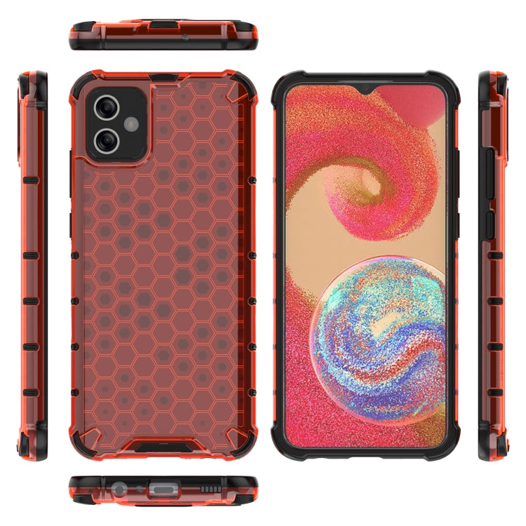 For Samsung Galaxy A04e 4G Honeycomb Phone Case(Red) - Galaxy Phone Cases by PMC Jewellery | Online Shopping South Africa | PMC Jewellery