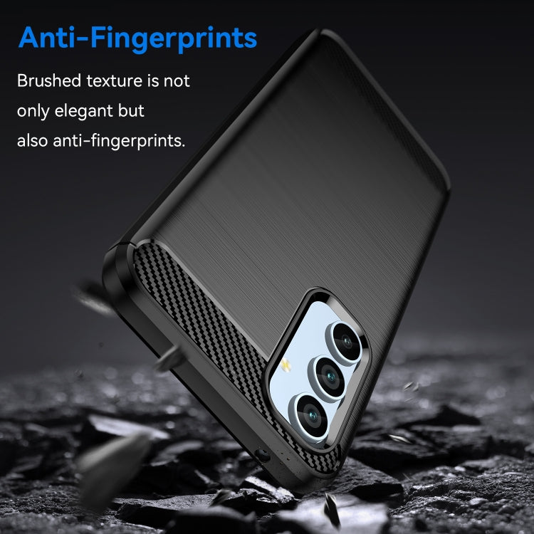 For Samsung Galaxy A54 5G Brushed Texture Carbon Fiber TPU Phone Case(Blue) - free shipping - PMC TechLife - Order now!