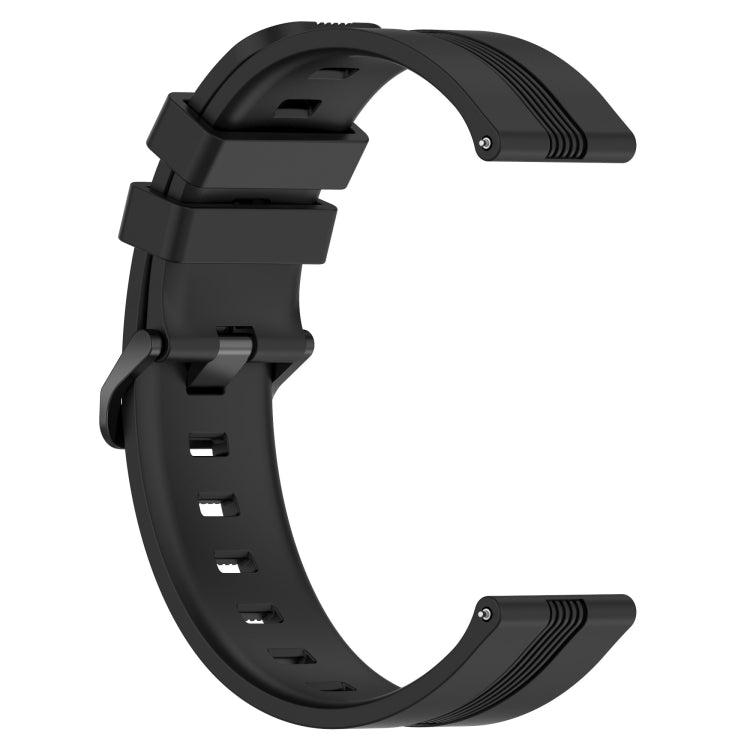 For Huawei GT2 46mm 22mm Concave Striped Slicone Watch Band(Black) - free shipping - PMC TechLife - Order now!