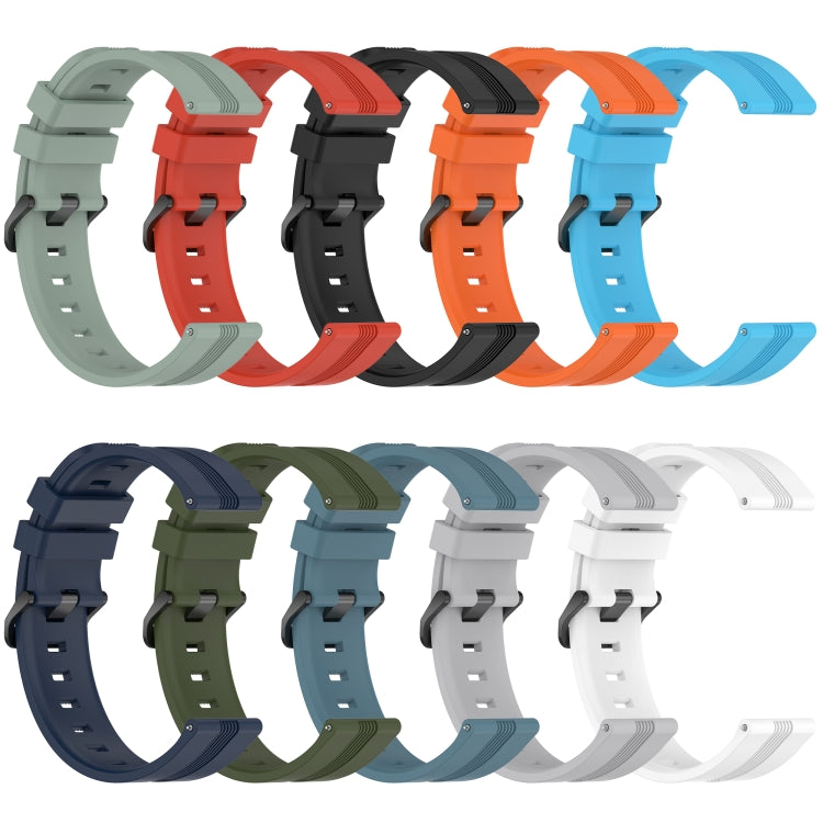 Compatible with Garmin Compatible witherunner Sq2 Music 20mm Concave Striped Slicone Watch Band(Navy Blue) - free shipping - PMC TechLife - Order now!