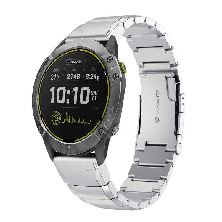 Compatible with Garmin Enduro 26mm Tortoise Shell Stainless Steel Watch Band(Sliver) - free shipping - PMC TechLife - Order now!