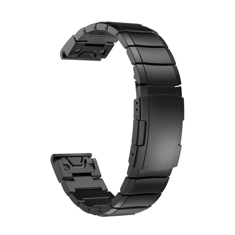 Compatible with Garmin Fenix 5 Plus 22mm Tortoise Shell Stainless Steel Watch Band(Black) - free shipping - PMC TechLife - Order now!