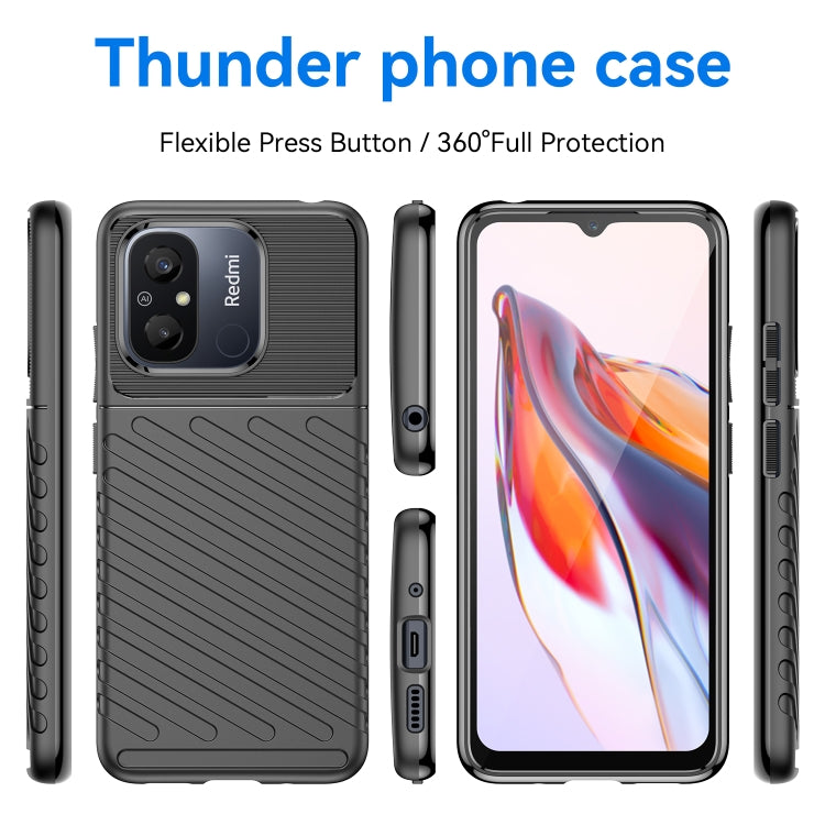 For Redmi 12C Thunderbolt Shockproof TPU Protective Soft Phone Case(Black) - free shipping - PMC TechLife - Order now!
