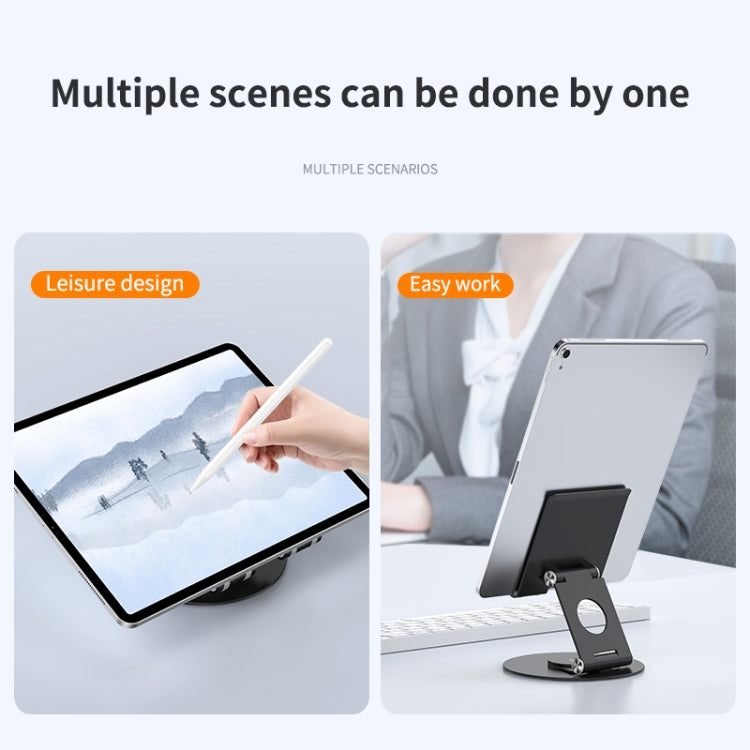 JUNSUNMAY 360 Degrees Rotating Foldable Laptop Desktop Holder Height / Angle Adjustable(Silver) - MacBook Holder by JUNSUNMAY | Online Shopping South Africa | PMC Jewellery