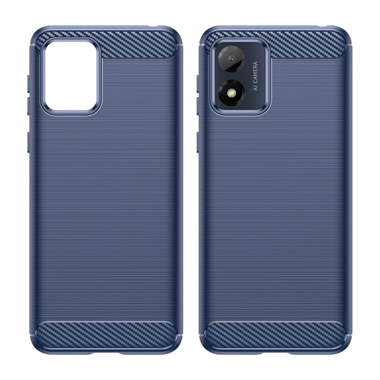 For Motorola Moto E13 Brushed Texture Carbon Fiber TPU Phone Case(Blue) - free shipping - PMC TechLife - Order now!