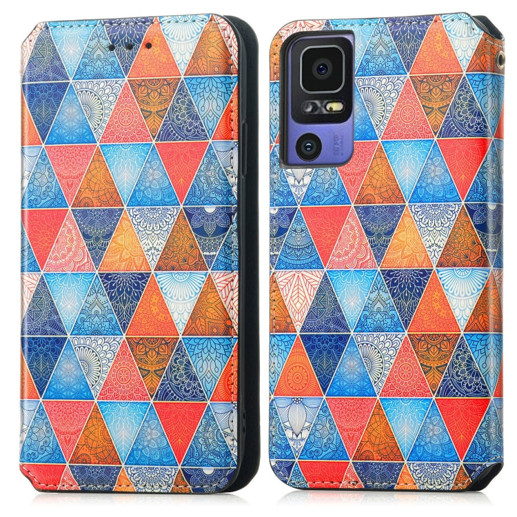 For TCL 40 SE CaseNeo Colorful Magnetic Leather Phone Case(Rhombus Mandala) - More Brand by PMC Jewellery | Online Shopping South Africa | PMC Jewellery