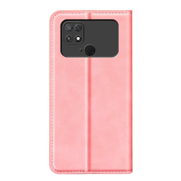 For Xiaomi Poco C40 Retro-skin Magnetic Suction Leather Phone Case(Pink) - free shipping - PMC TechLife - Order now!