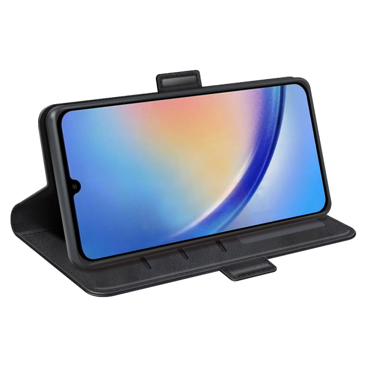 For Samsung Galaxy A34 Dual-side Magnetic Buckle Horizontal Flip Leather Phone Case(Black) - free shipping - PMC TechLife - Order now!