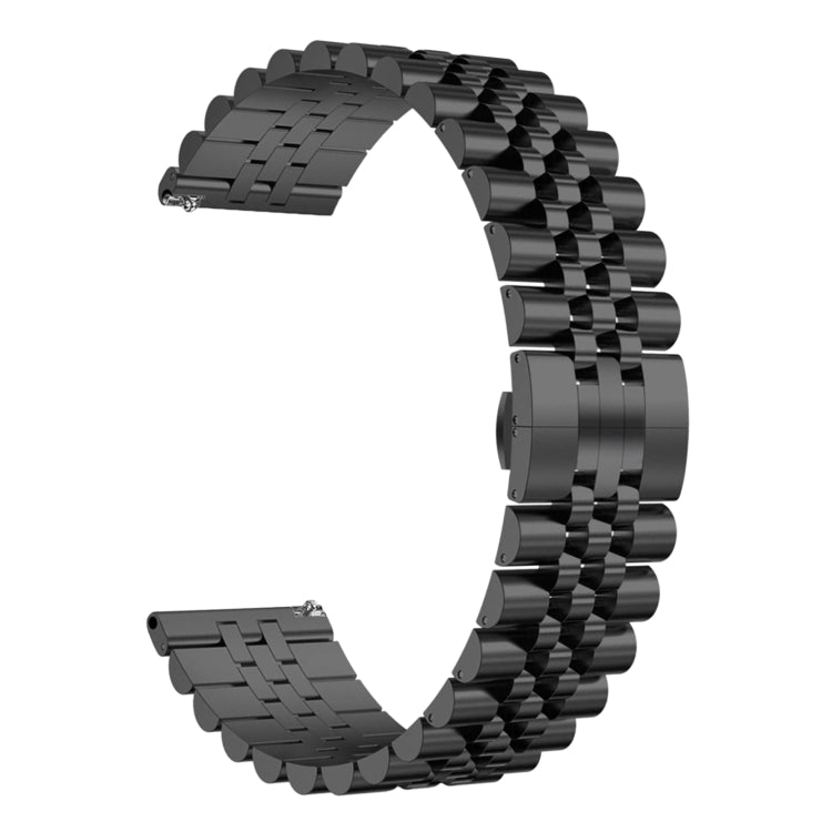 For Huawei Watch Buds Five Bull Half Round Stainless Steel Watch Band + Strap Removal Tool(Black) -  by PMC TechLife | Online Shopping South Africa | PMC TechLife