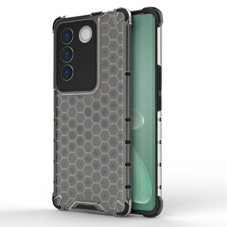 For vivo V27 / V27 Pro Shockproof Honeycomb Phone Case(Black) - vivo Cases by PMC TechLife | Online Shopping South Africa | PMC TechLife | Buy Now Pay Later Mobicred