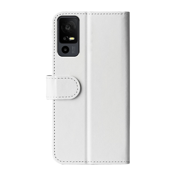 For TCL 40R R64 Texture Horizontal Flip Leather Phone Case(White) - More Brand by PMC Jewellery | Online Shopping South Africa | PMC Jewellery