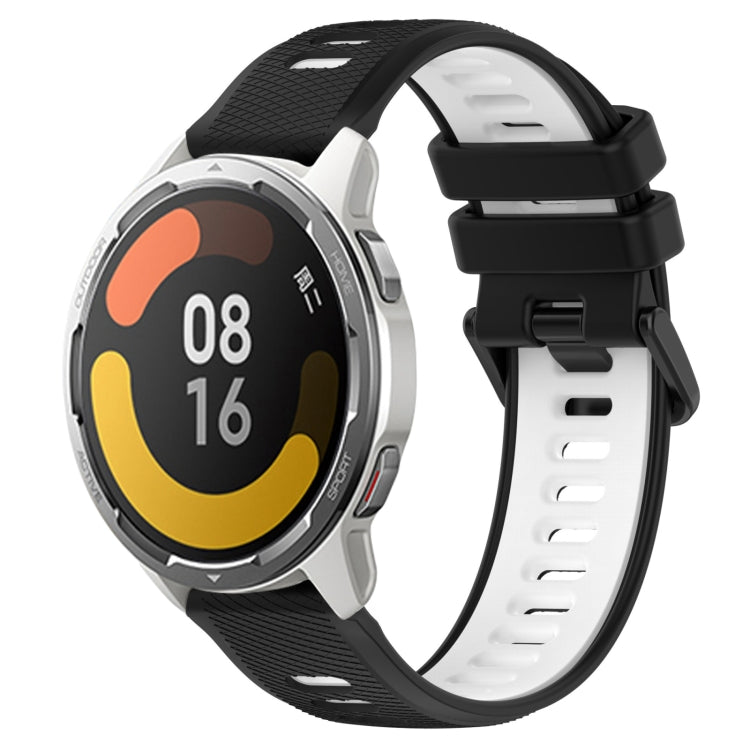 For Xiaomi MI Watch Color 2 22mm Sports Two-Color Silicone Watch Band(Black+White) - Smart Wear by PMC TechLife | Online Shopping South Africa | PMC TechLife
