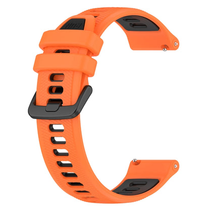 For Xiaomi Haylou RT2 LS10 22mm Sports Two-Color Silicone Watch Band(Orange+Black) - Smart Wear by PMC Jewellery | Online Shopping South Africa | PMC Jewellery