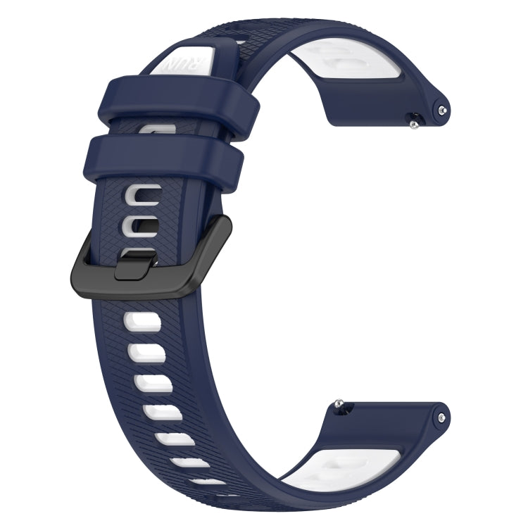 For  Xiaomi Haylou RS4 LS12 22mm Sports Two-Color Silicone Watch Band(Midnight Blue+White) - Smart Wear by PMC TechLife | Online Shopping South Africa | PMC TechLife