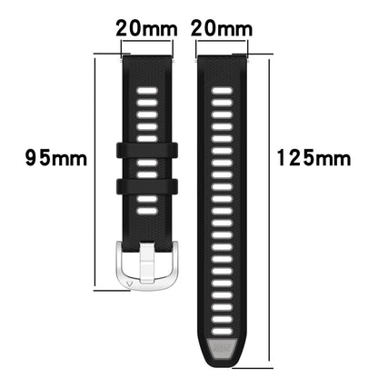 For Amazfit GTS 2 Mini 22mm Cross Texture Two Color Silicone Steel Buckle Watch Band(Black+Grey) - Smart Wear by PMC Jewellery | Online Shopping South Africa | PMC Jewellery