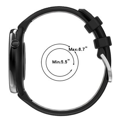 For Xiaomi MI Watch Sport 22mm Sports Two-Color Steel Buckle Silicone Watch Band(Black+Lime Green) - Smart Wear by PMC Jewellery | Online Shopping South Africa | PMC Jewellery