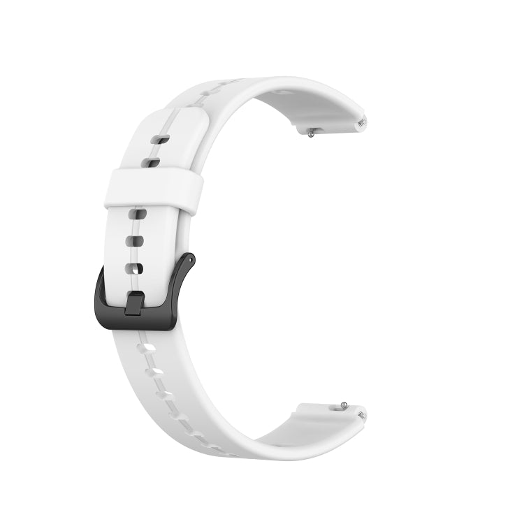 For Huawei Band 6 Solid Color Silicone Watch Band(White) - Smart Wear by PMC Jewellery | Online Shopping South Africa | PMC Jewellery