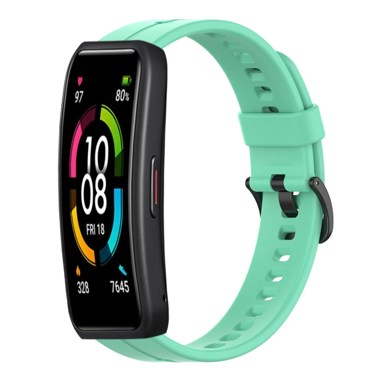 For Huawei Band 6 Solid Color Silicone Watch Band(Lake Blue) - Smart Wear by PMC Jewellery | Online Shopping South Africa | PMC Jewellery