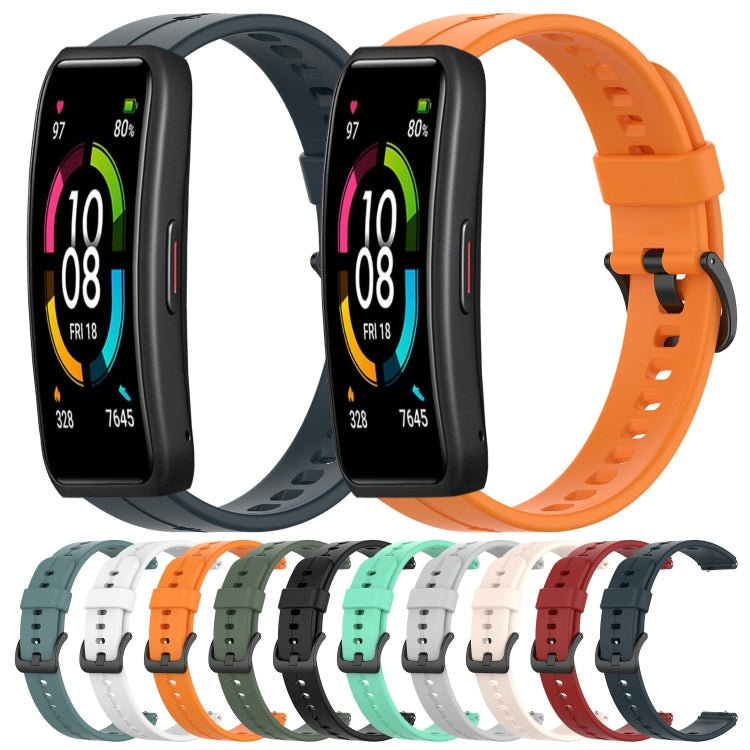 For Huawei Band 6 Solid Color Silicone Watch Band(Red) - Smart Wear by PMC TechLife | Online Shopping South Africa | PMC TechLife
