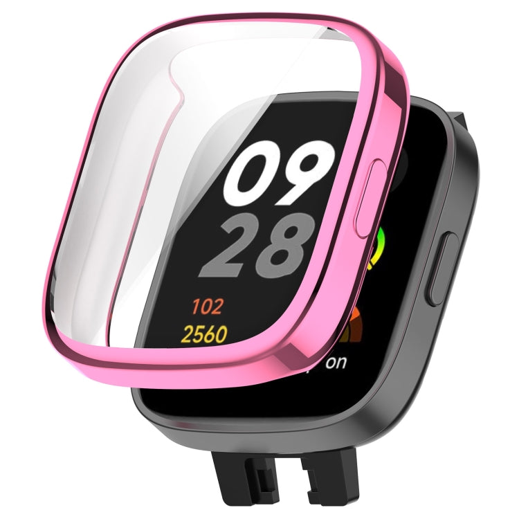 For Redmi Watch 3 TPU Fully Enclosed Watch Protective Case(Pink) - Smart Wear by PMC TechLife | Online Shopping South Africa | PMC TechLife
