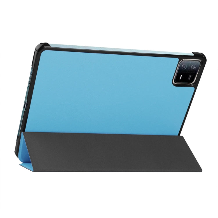 For Xiaomi Pad 6 / Pad 6 Pro ENKAY Tri-fold Custer Texture Leather Stand Smart Case(Dark Green) - free shipping - PMC TechLife - Order now!