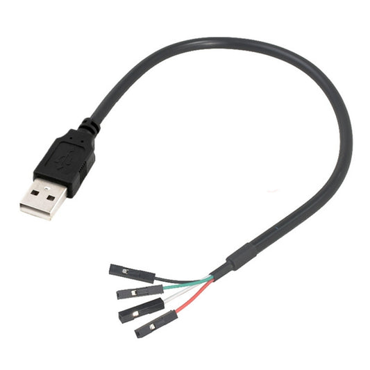 USB Male JUNSUNMAY USB 2.0 A to Female 4 Pin Dupont Motherboard Header Adapter Extender Cable, Length: 0.3m - USB Cable by JUNSUNMAY | Online Shopping South Africa | PMC Jewellery
