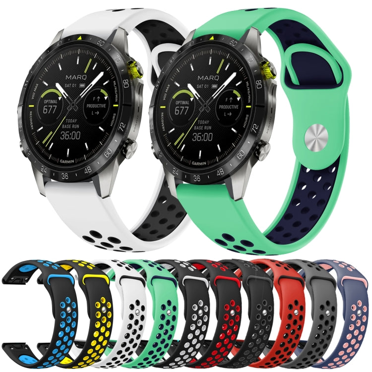 For Garmin Forerunner 945 22mm Sports Breathable Silicone Watch Band(Red+Black) -  by PMC TechLife | Online Shopping South Africa | PMC TechLife