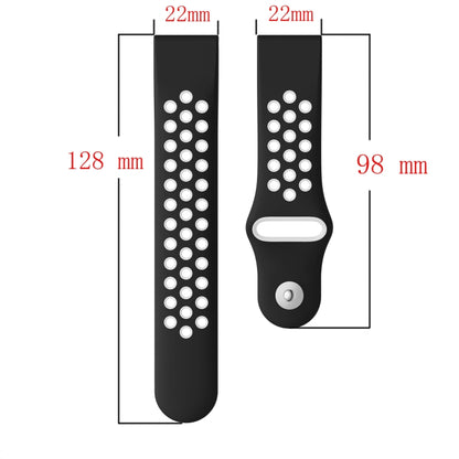 For Garmin Forerunner 955 22mm Sports Breathable Silicone Watch Band(Grey+Black) -  by PMC Jewellery | Online Shopping South Africa | PMC Jewellery