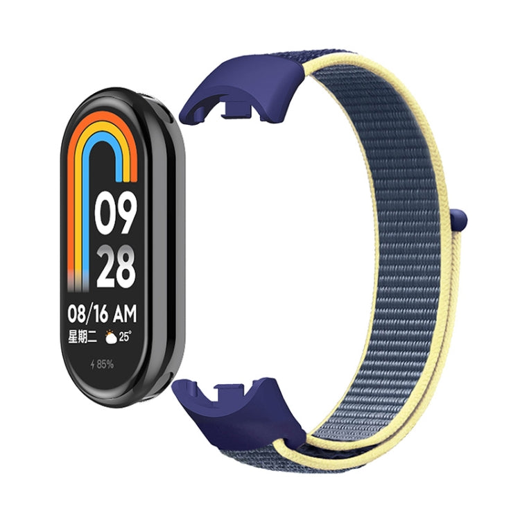 For Xiaomi Mi Band 8 ENKAY Hat-Prince 2 in 1 Set Full Coverage Screen Protector + Nylon Loop Watch Band(Black) - Watch Bands by ENKAY | Online Shopping South Africa | PMC TechLife | Buy Now Pay Later Mobicred