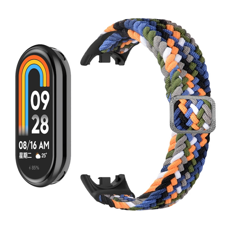For Xiaomi Mi Band 8 ENKAY Hat-Prince 2 in 1 Set Full Coverage Screen Protector + Elastic Braided Nylon Watch Band(Blue) - Watch Bands by ENKAY | Online Shopping South Africa | PMC TechLife | Buy Now Pay Later Mobicred
