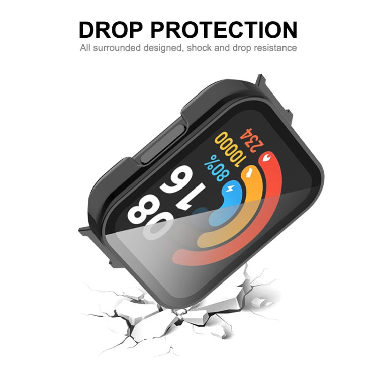 For Redmi Watch 3 ENKAY Hat-Prince Full Coverage PC Frame + Tempered Glass Film Watch Case(Green) - Watch Cases by ENKAY | Online Shopping South Africa | PMC TechLife | Buy Now Pay Later Mobicred