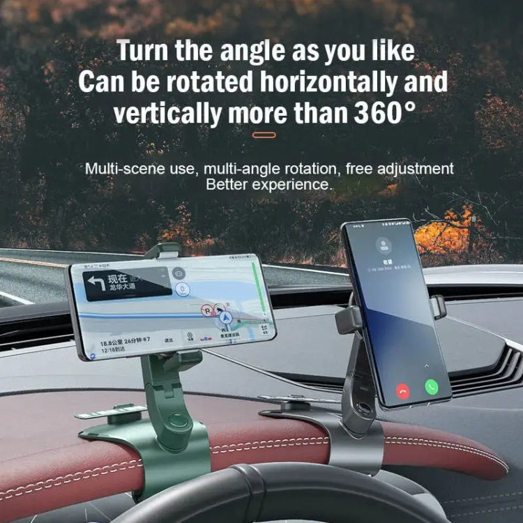 088 With Parking Phone Sign 360 Degrees Rotation Car Dashboard Mount Cell Phone Holder(Green) - Car Holders by PMC TechLife | Online Shopping South Africa | PMC TechLife