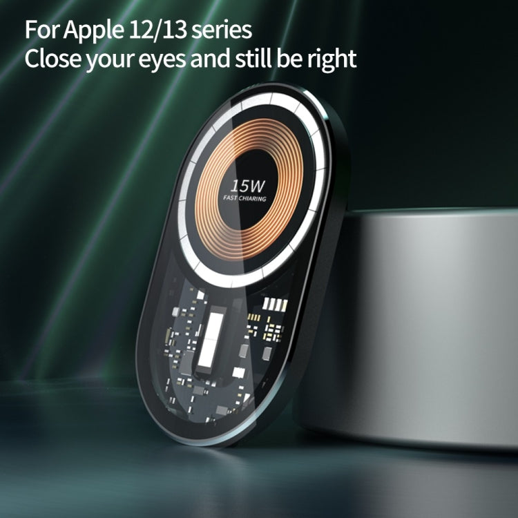 T10 15W Transparent Car Magnetic Wireless Charger - Wireless Charger Holders by PMC TechLife | Online Shopping South Africa | PMC TechLife