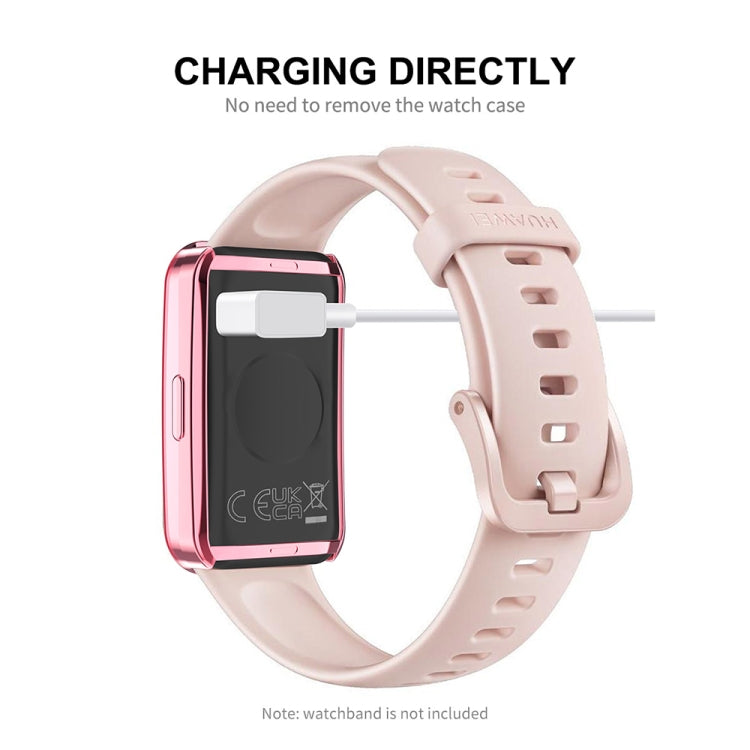 For Huawei Band 10 / 9 / 8 ENKAY Hat-Prince Full Coverage Electroplated Soft TPU Case with Screen Protection(Pink) - Watch Cases by ENKAY | Online Shopping South Africa | PMC TechLife | Buy Now Pay Later Mobicred