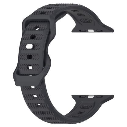 For Apple Watch 7 41mm Reverse Buckle Dot Texture Silicone Watch Band(Dark Gray) - Watch Bands by PMC Jewellery | Online Shopping South Africa | PMC Jewellery