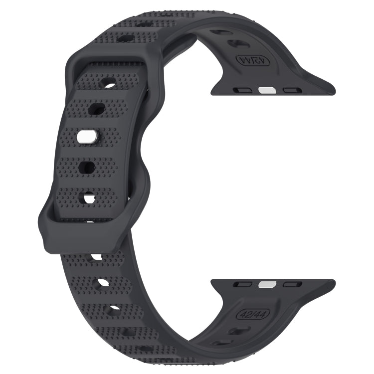 For Apple Watch 6 40mm Reverse Buckle Dot Texture Silicone Watch Band(Dark Gray) - Watch Bands by PMC TechLife | Online Shopping South Africa | PMC TechLife