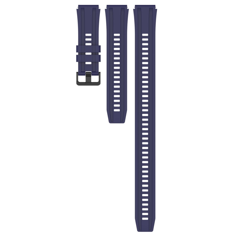 For Huawei Watch 3 Pro Long & Short Sports Solid Color Silicone Watch Band Set(Midnight Blue) - Watch Bands by PMC TechLife | Online Shopping South Africa | PMC TechLife
