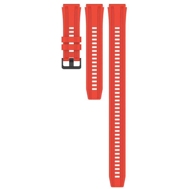 For Huawei Watch GT Runner Long & Short Sports Solid Color Silicone Watch Band Set(Red) - Watch Bands by PMC TechLife | Online Shopping South Africa | PMC TechLife