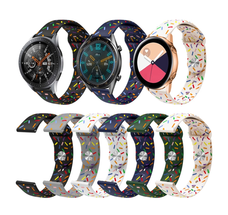 For Samsung Galaxy Watch Active 2 40mm / 44mm Sports Rainbow Dots Silicone Buckle Watch Band(Starlight Color) - Watch Bands by PMC Jewellery | Online Shopping South Africa | PMC Jewellery