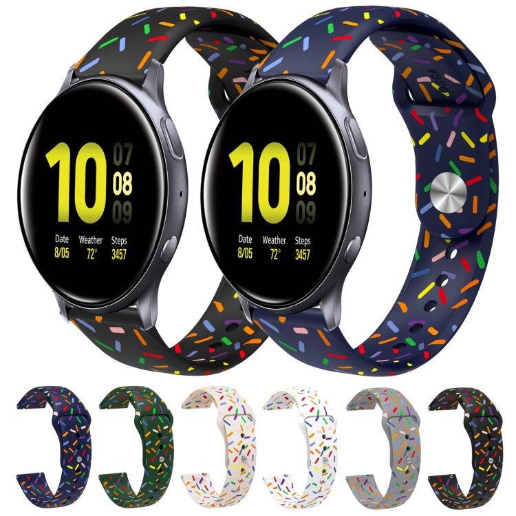 For Samsung Galaxy Watch Active 2 40mm / 44mm Sports Rainbow Dots Silicone Buckle Watch Band(Starlight Color) - Watch Bands by PMC Jewellery | Online Shopping South Africa | PMC Jewellery