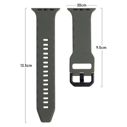 For Apple Watch 2 42mm Ripple Silicone Sports Watch Band(Brown) - Watch Bands by PMC Jewellery | Online Shopping South Africa | PMC Jewellery